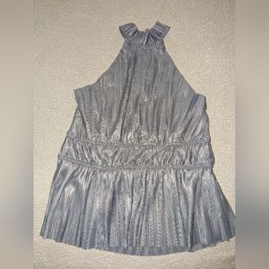 Anthropology - En elly size small blue halter top